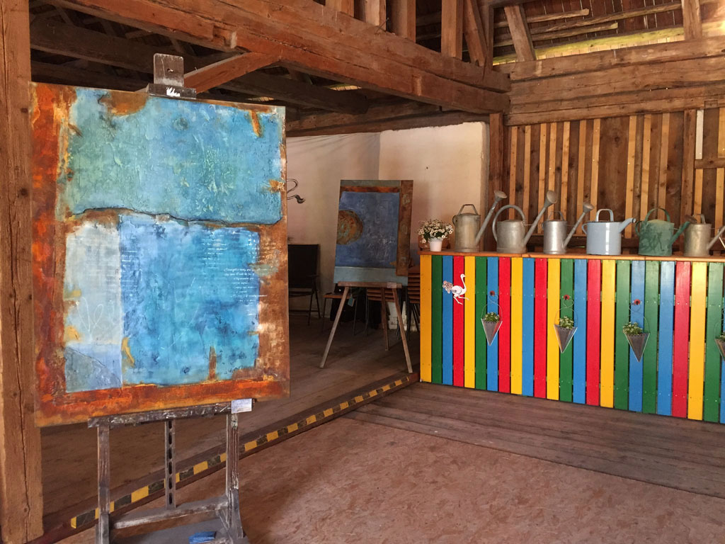 Gudrun Tischler, artist, Künstler, wonderfulART, Struktur trifft Farbe, abstrakte experimentelle Malerei